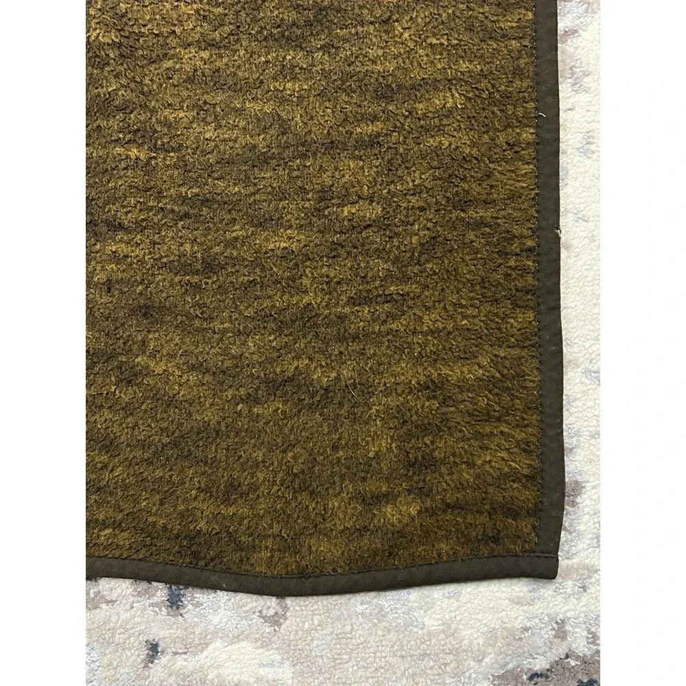 Vintage Biederlack Tiger Throw Blanket Brown Wild Animal Print Reversible 75x56